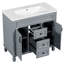 Meuble-lavabo de salle de bain 36 po avec lavabo supérieur Alejos, armoire de rangement moderne avec 2 portes à fermeture douce et 2 tiroirs, meuble-lavabo simple