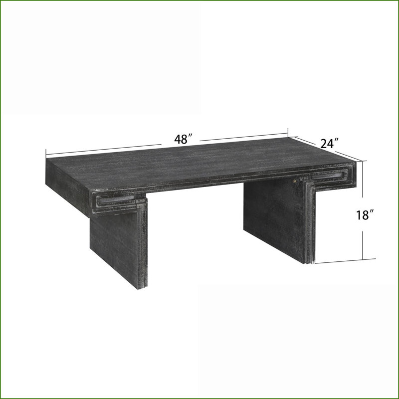 Table basse vintage en bois industriel avec tablettes à double couche, peu encombrante Assemblage facile pour le salon