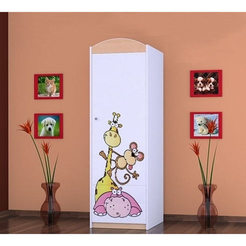 Lankford 1 Door Wardrobe, Beige