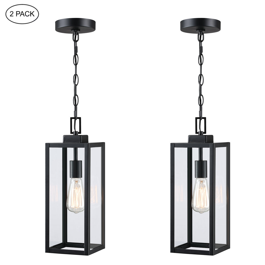 Stolte Outdoor Hanging Lantern (Set of 2) Ebern Designs