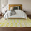 Tapis jaune Prisco lavable à la machine de qualité supérieure-704201999
