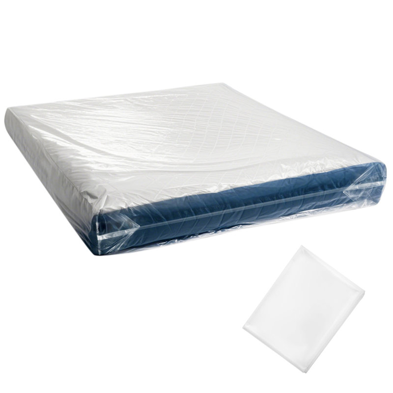 Plastic Storage Bag 2 PK Bed Cover for Moving and Storage (2 Mil & Queen Size)