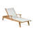 Barbados Outdoor Teak Solid Wood Single chaise