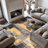 Rambo Performance Abstract Yellow/Black/Gray Area Rug-878282555