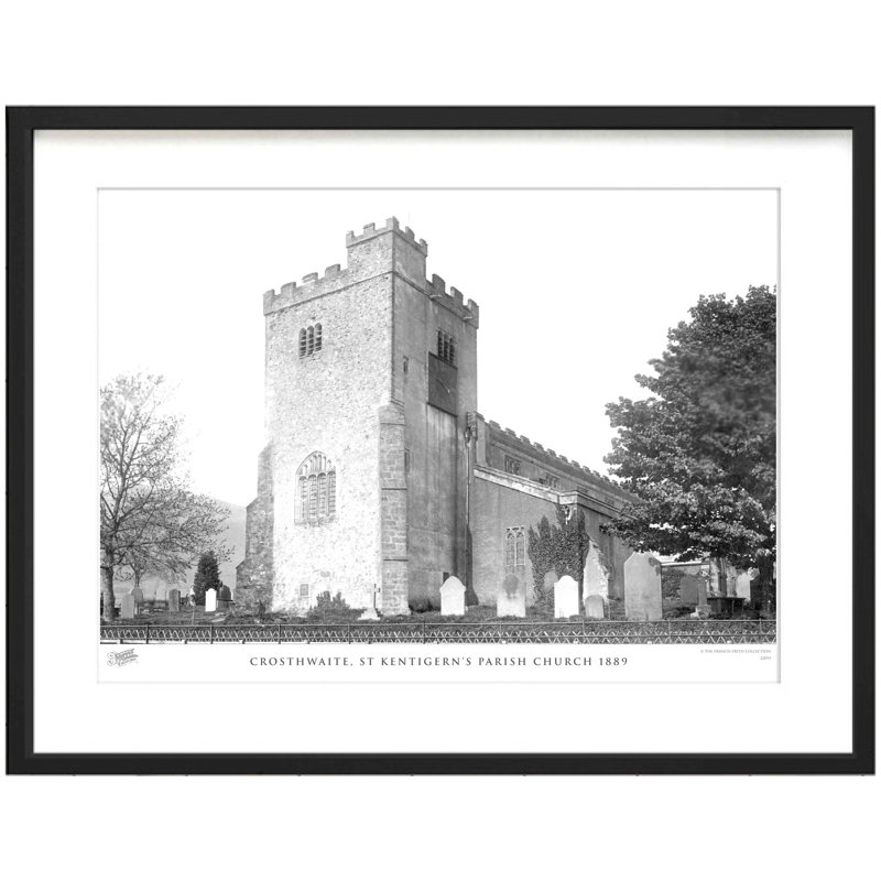 Crosthwaite, St Kentigern's Parish Church 1889 by Francis Frith - Single Picture Frame Print, 45cm H x 60cm W x 2.3cm D