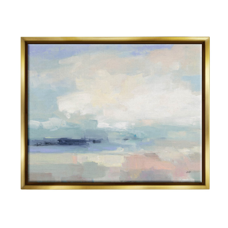 Abstrait, nuages, scène, estampe numérique par Julia Purinton, H 17 po x l 21 po x P 1,7 po, Cadre flottant métallique doré