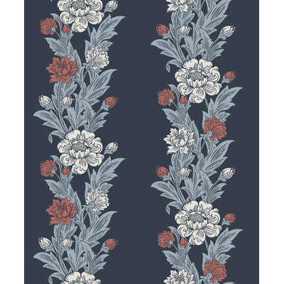 Mamadou Blooming Floral Stripe 10.05 m x 53 cm Wallpaper Roll