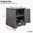 End Table with Charging Station and Adjustable Shelf-1751423724