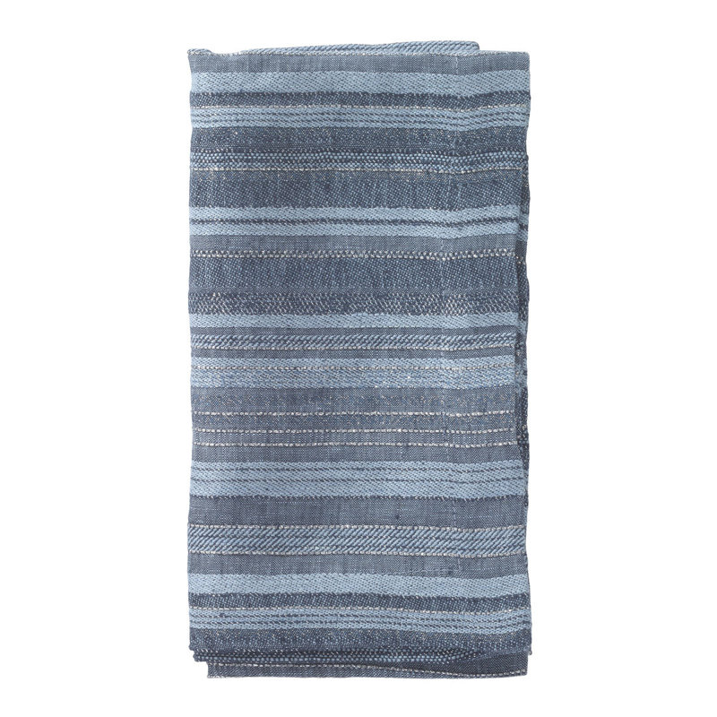 Midas Linen Blend Square Napkins, Denim
