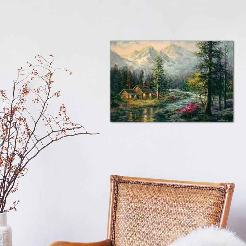 Camper's Cabin 1 Piece Painting on Canvas, 101.6 cm H x 66.04 cm W x 1.91 cm D, No Frame