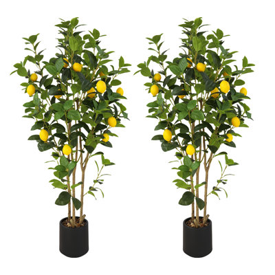 121.9cm Faux Lemon Plant
