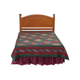 Courtepointe réversible simple Tartan Log Cabin