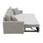 Canapé-lit modulaire Beige Boucle 3 - Élégant et pratique, siège entièrement en mousse, canapé-lit escamotable, canapé modulaire facile à nettoyer, espace de détente, support, option, structure en bois