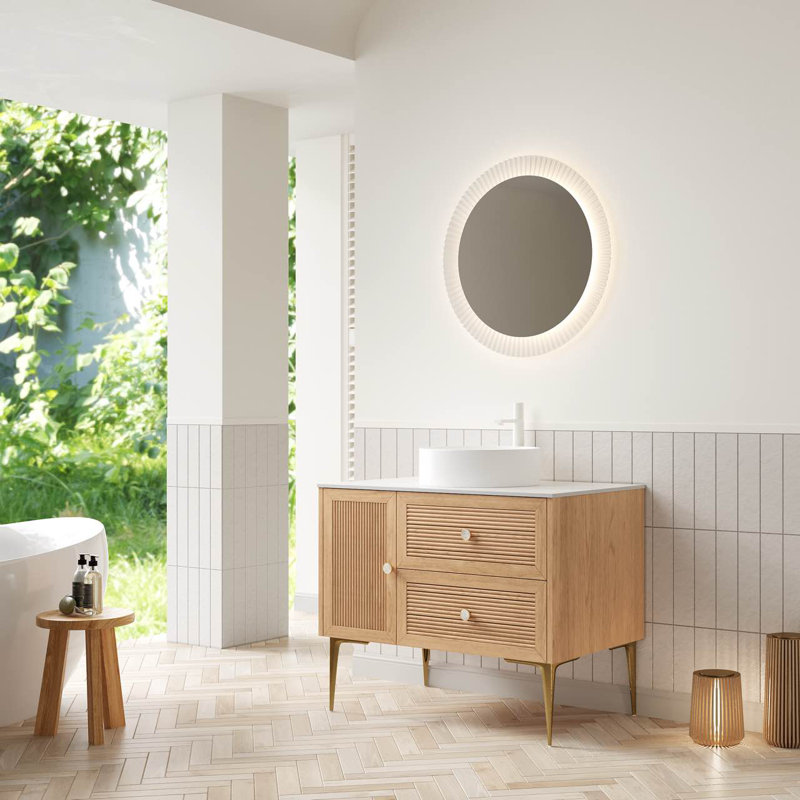 Meuble-lavabo autoportant en contreplaqué Munin