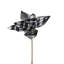 Ensemble de 12 tiges de poinsettia H 13 po - noir / blanc