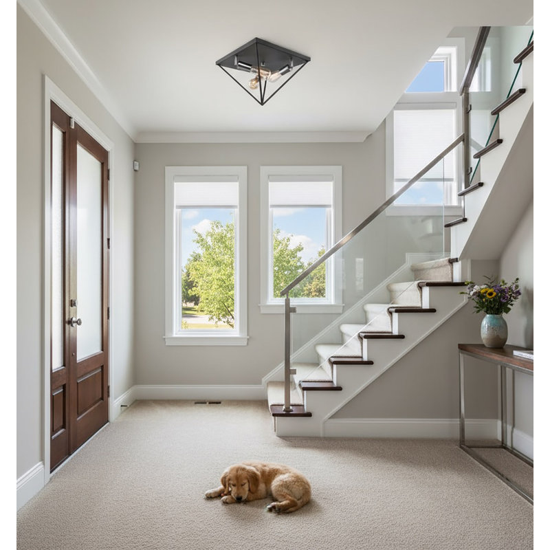 Holzman Flush Mount, Polished Nickel
