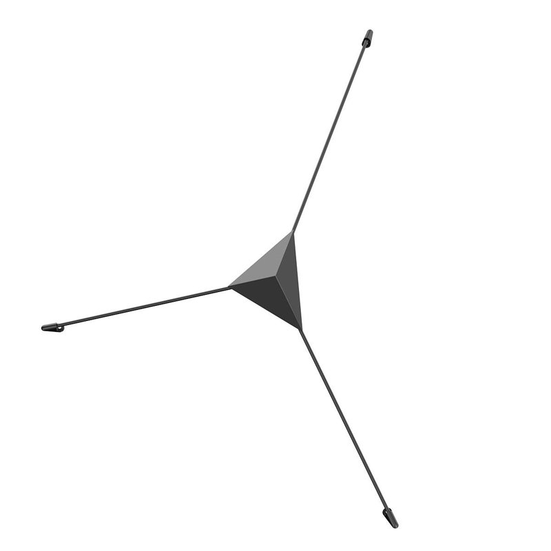 Satin Black Abstract Prism LED Dimmable Sconce 8.25"x41"