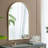  Arched Mirror With Metal Frame, Wall Mirror For Living Room Bedroom Entryway-936781649-936781659