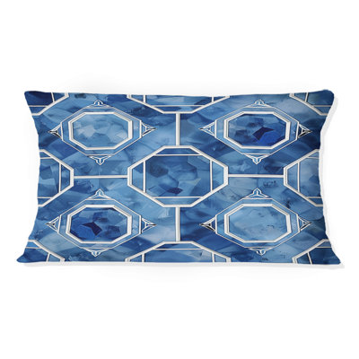 Coussin Blue Octagon Patten III - Modern