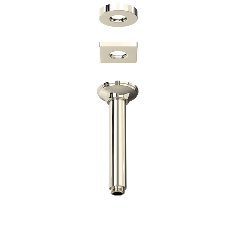 7" Ceiling Mount Shower Arm, Polished Nickel
