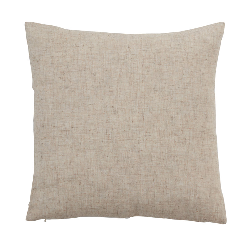 Square Polyester Blend Pillow Cover & Insert, Down Blend, White