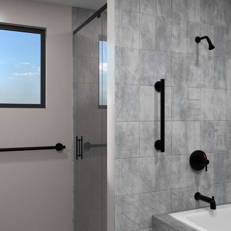 Horizon  18 in. x 1.25 in. Grab Bar, ADA Compliant for Bath and Shower Safety (500 lb. Capacity) in Matte Black, 18