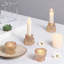 Paquet de 12 porte-bougies en verre, chandelles à double face et chandelles de thé léger pour centres de table de mariage et décorations de table, porte-votives en verre texturé épais-900345116