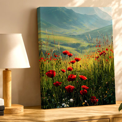 Reproduction d'art sur toile, paysage de montagne, crête bleue, forêt