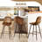 Moulton 26" Swivel Upholstered Counter Stools for Kitchen Island with Backrest and Footrest-512728364