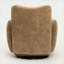 Fauteuil d'appoint pivotant à 360 ° en chenille brun chaud pour le salon, le bureau et les espaces de loisirs