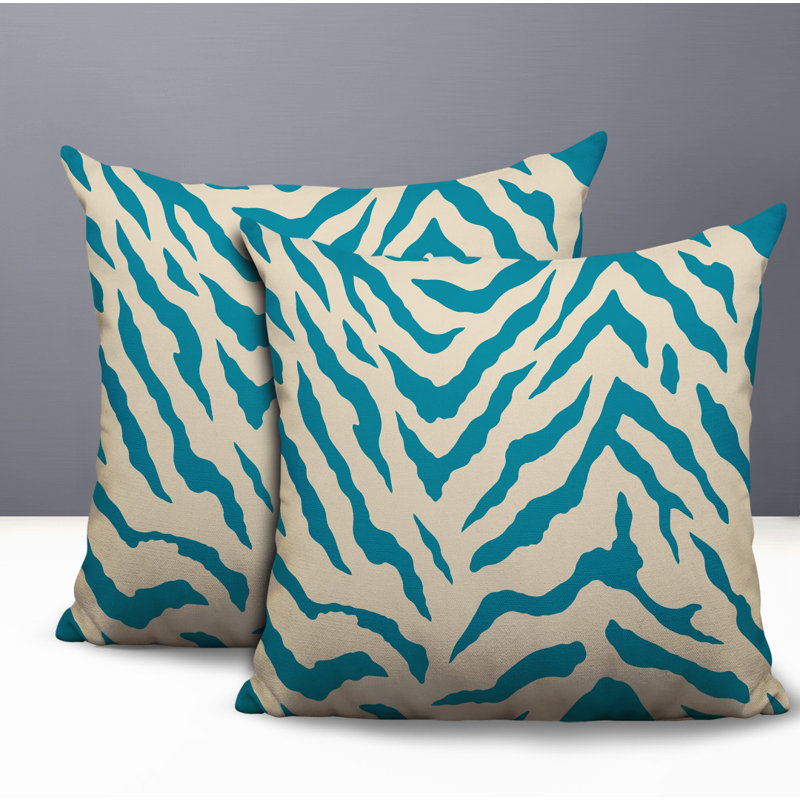 Coussin intérieur / extérieur Billi, 18x18, Turquoise