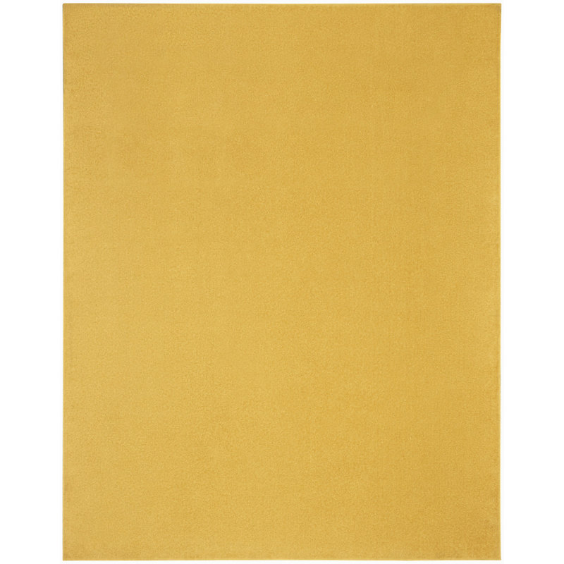 Tapis jaune uni Mullican Sandy, Rectangle 10 pi x 14 pi