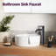 Robinet pour salle de bain à poignée simple - 1 trou, noir mat, évier résistant à la corrosion, surface facile à nettoyer, acier inoxydable-128724298