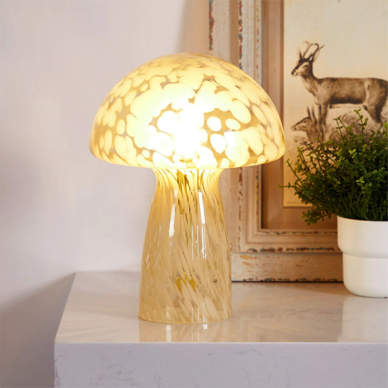  Lampe de table 12 po Modern, Jaune, Jaune