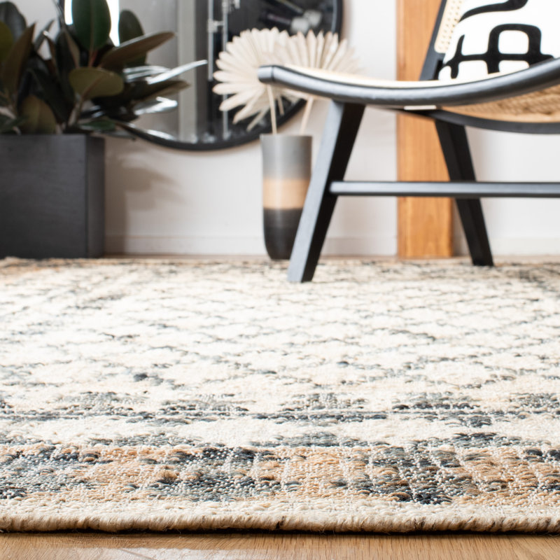 Juraj Flat Weave Jute Southwestern Rug, Rectangle 3' x 5'