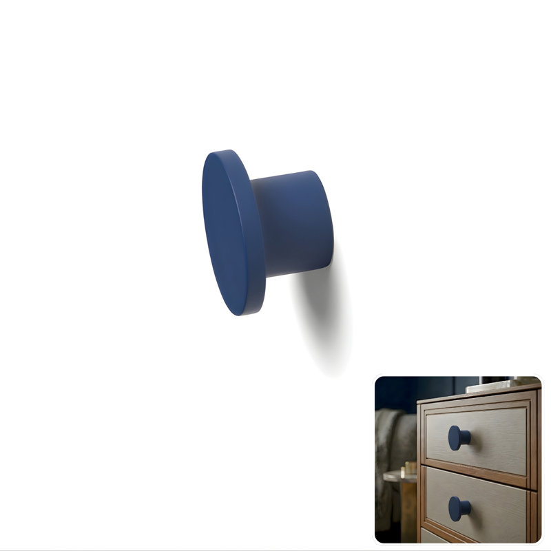 1" Diameter Circle Knob, Polo (Navy Blue)