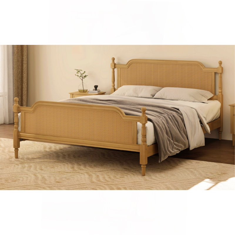 Traditional Style Bed Frame, King