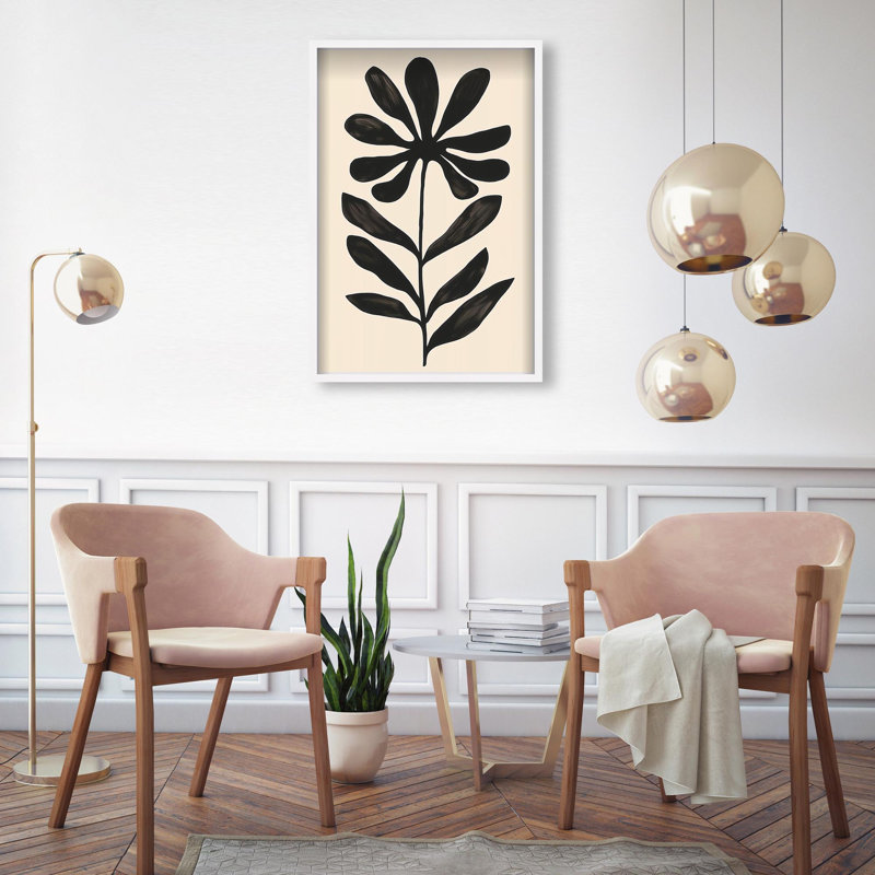 Oliver Gal Fronds of Nightfall II Abstract - Luxury Shadowbox Framed Wall Art, 55.5" H x 37.5" W, White