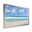 Tranquil Beach Under White Clouds - Unframed Print on Canvas-323833896-347542304-347542305