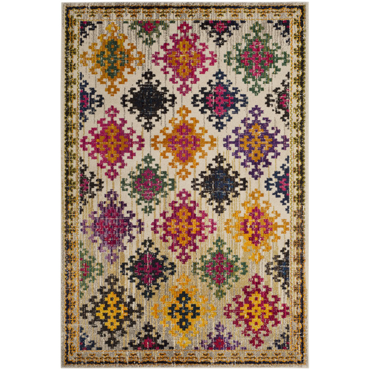 Nistler Area Rug In Purple & Yellow