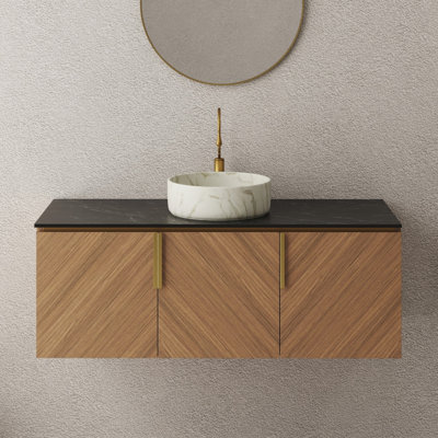 Meuble-lavabo pour salle de bain, meuble de rangement mural pour salle de bain