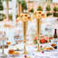 2PCS 56cm/22.05” Tall Wedding Flower Vase Metal Gold Trumpet for Tables