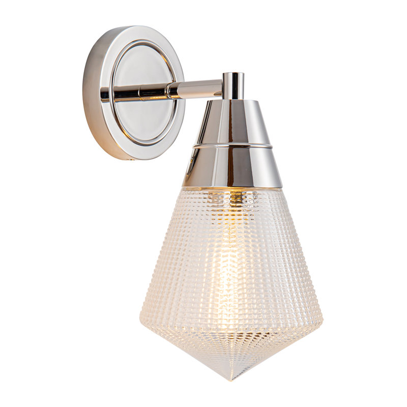 Willard 1 - Light Bath Sconce, Polished Nickel, Clear Prismatic
