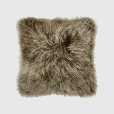 Fieldman Solid Colour Leather Reversible Throw Pillow