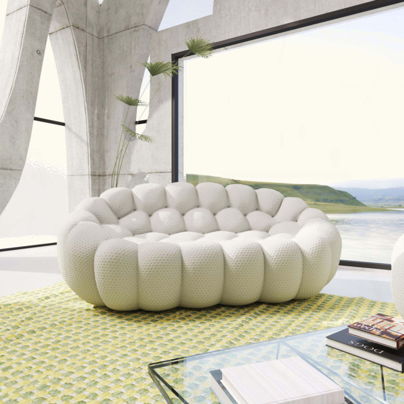 Causeuse modulaire avec tissu tricoté 3D extensible et mousse haute densité pour un confort et une polyvalence ultimes