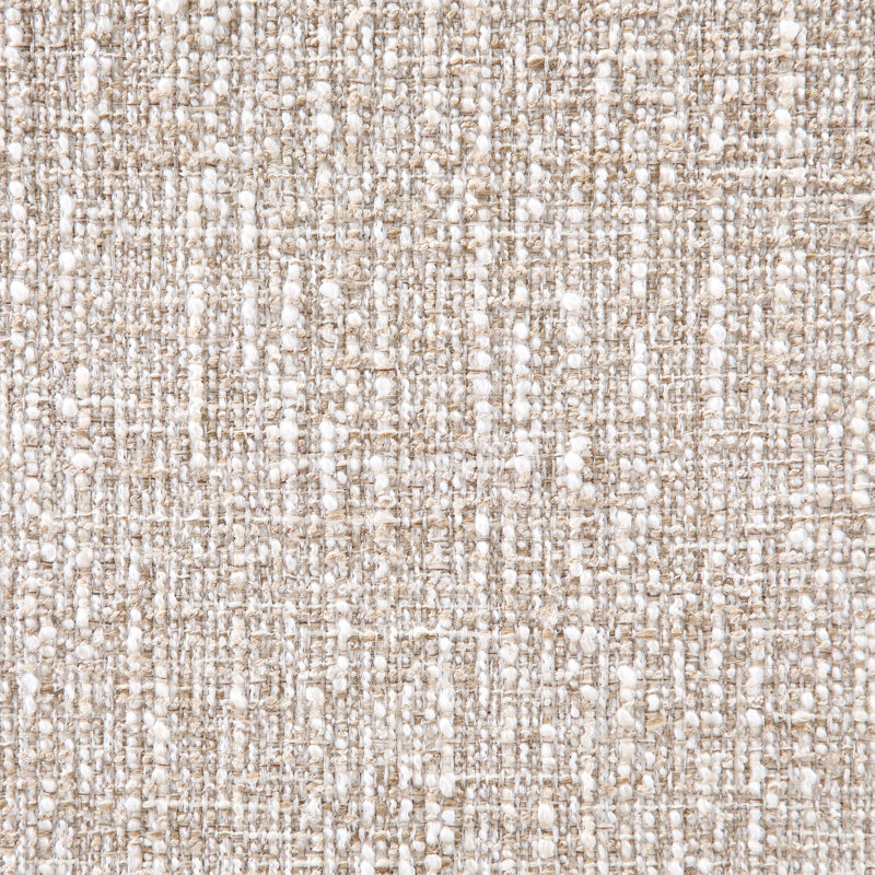 Tabouret de comptoir Asenath, Laiton brossé, Tissu beige texturé en lin
