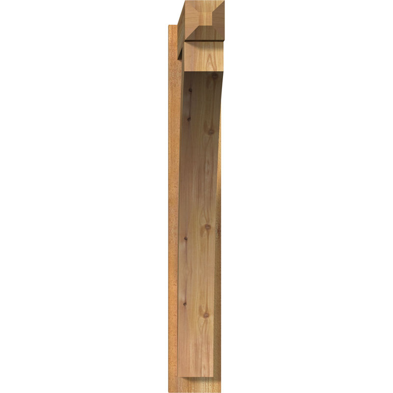 Persienne en bois rustique Thorton Craftsman, Cèdre rouge de l'Ouest de 8 po (sciage brut),  P 34 po x H 42 po 
