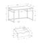 Bureau moderne avec rangement pour tiroir - 42 po l