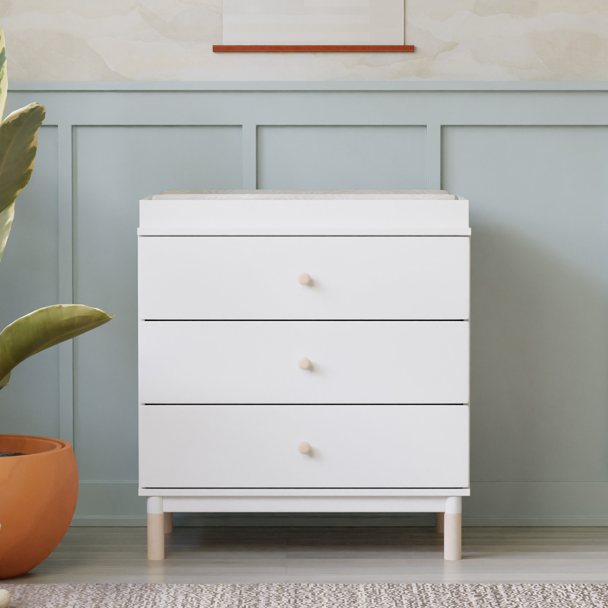 Gelato 3 Drawer Changer Dresser, White