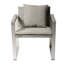 Chaise rembourrée en aluminium rembourrée avec rotin-426926610